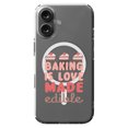 thumbnail image 1 of DistinctInk MagSafe Clear Case for Apple iPhone 16 (6.1" Screen) - Back is Love Made Edible - Slim Profile Design, 1 of 3