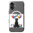 thumbnail image 1 of DistinctInk MagSafe Clear Case for Apple iPhone 16 (6.1" Screen) - Birthday Black Russian Terrier - Tempered Glass Back, 1 of 3