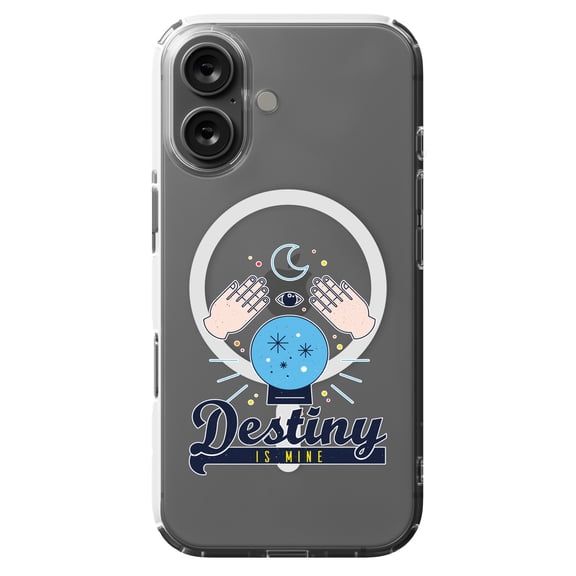 DistinctInk MagSafe Clear Case for Apple iPhone 16 (6.1" Screen) - Destiny Is Mine - Lightweight Grip