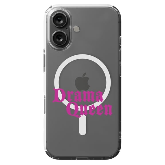 DistinctInk Hybrid Case for iPhone 16 - Slim, Durable, Compatible with MagSafe Charging - Drama Queen