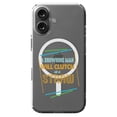 thumbnail image 1 of DistinctInk MagSafe Clear Case for Apple iPhone 16 (6.1" Screen) - Drowning Man Will Clutch At Straw - Shockproof Protection, 1 of 3