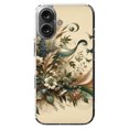 thumbnail image 1 of DistinctInk Hybrid Case for iPhone 16 - Slim, Durable, Compatible with MagSafe Charging - Elegant Whimsical Botanical Wallpaper, 1 of 3