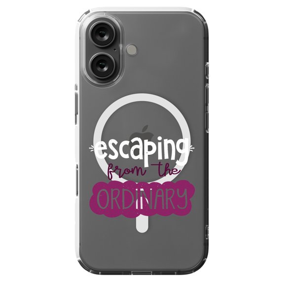 DistinctInk MagSafe Clear Case for Apple iPhone 16 (6.1" Screen) - Escaping From Ordinary - Shockproof Protection