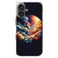 thumbnail image 1 of DistinctInk MagSafe Clear Case for Apple iPhone 16 (6.1" Screen) - Ethereal Swirl Abstract Wallpaper - Wireless Charging Compatible, 1 of 3