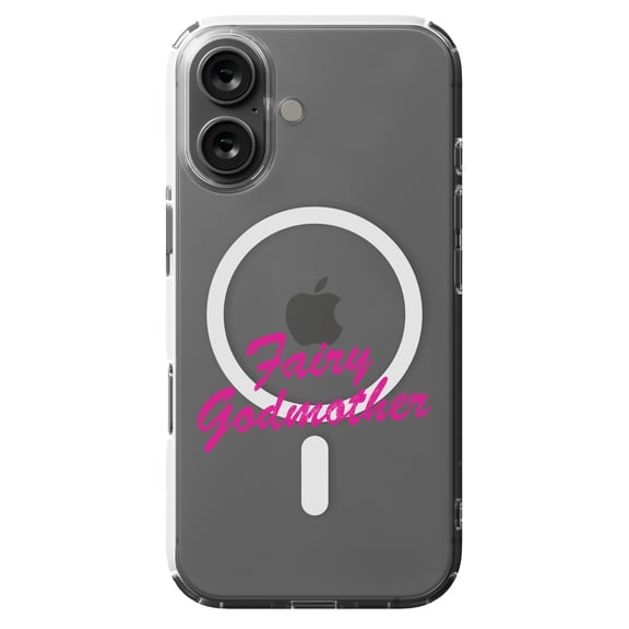 DistinctInk Hybrid Case for iPhone 16 - Slim, Durable, Compatible with MagSafe Charging - Fairy Godmother