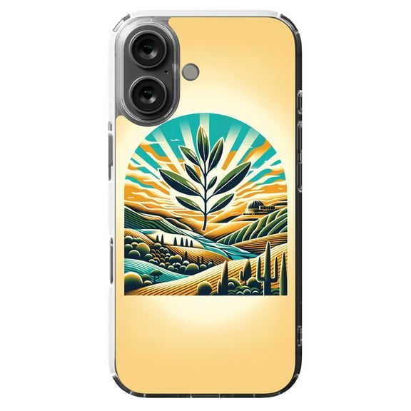 DistinctInk Hybrid Case for iPhone 16 - Slim, Durable, Compatible with MagSafe Charging - Harmony in Israel's Golden Horizon