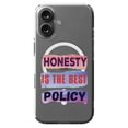 thumbnail image 1 of DistinctInk Hybrid Case for iPhone 16 - Slim, Durable, Compatible with MagSafe Charging - Honesty Best Policy, 1 of 3
