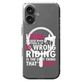 thumbnail image 1 of DistinctInk MagSafe Clear Case for Apple iPhone 16 (6.1" Screen) - I Ride Because It's the Only Thing That's Right - Wireless Charging Compatible, 1 of 3