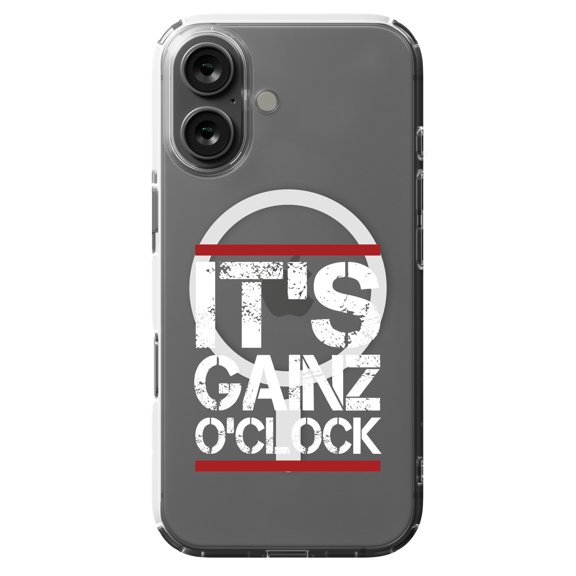 DistinctInk MagSafe Clear Case for Apple iPhone 16 (6.1" Screen) - It's Gainz O'Clock Working Out - Slim Profile Design
