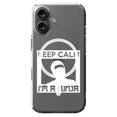 thumbnail image 1 of DistinctInk Hybrid Case for iPhone 16 - Slim, Durable, Compatible with MagSafe Charging - Keep Calm I'm a Ninja, 1 of 3