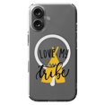 thumbnail image 1 of DistinctInk MagSafe Clear Case for Apple iPhone 16 (6.1" Screen) - Yellow Teepee - Slim Profile Design, 1 of 3