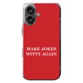thumbnail image 1 of DistinctInk Hybrid Case for iPhone 16 - Slim, Durable, Compatible with MagSafe Charging - Make Jokes Witty Again, 1 of 3