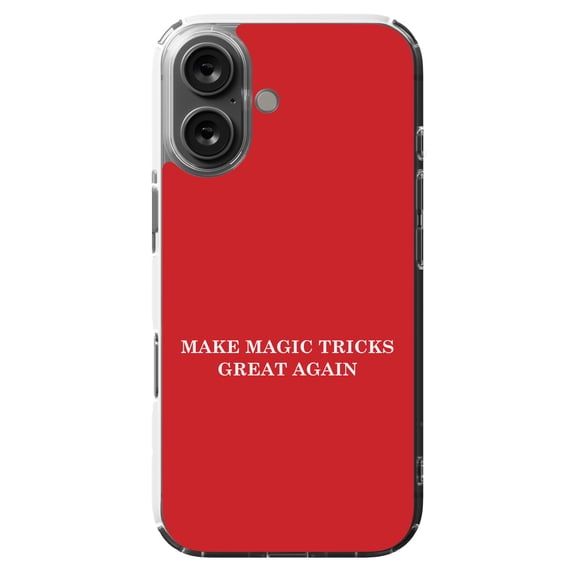 DistinctInk MagSafe Clear Case for Apple iPhone 16 (6.1" Screen) - Make Magic Tricks Great Again - Lightweight Grip