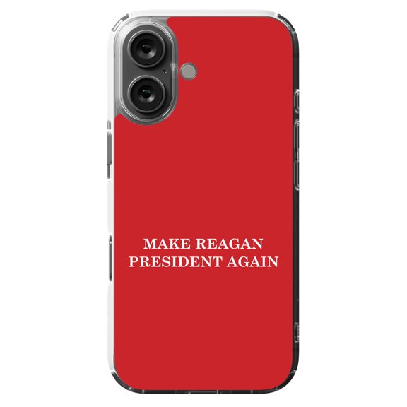 DistinctInk Hybrid Case for iPhone 16 - Slim, Durable, Compatible with MagSafe Charging - Make Reagan President Again