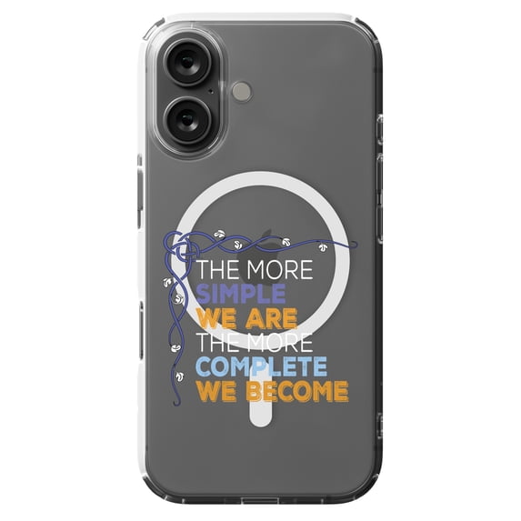 DistinctInk Hybrid Case for iPhone 16 - Slim, Durable, Compatible with MagSafe Charging - More Simple We Are More Complete We Become