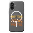 thumbnail image 1 of DistinctInk MagSafe Clear Case for Apple iPhone 16 (6.1" Screen) - Only Time Will Tell - Raised Bezel Screen Guard, 1 of 3