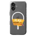 thumbnail image 1 of DistinctInk Hybrid Case for iPhone 16 - Slim, Durable, Compatible with MagSafe Charging - Peace Begins Expectations Ends, 1 of 3