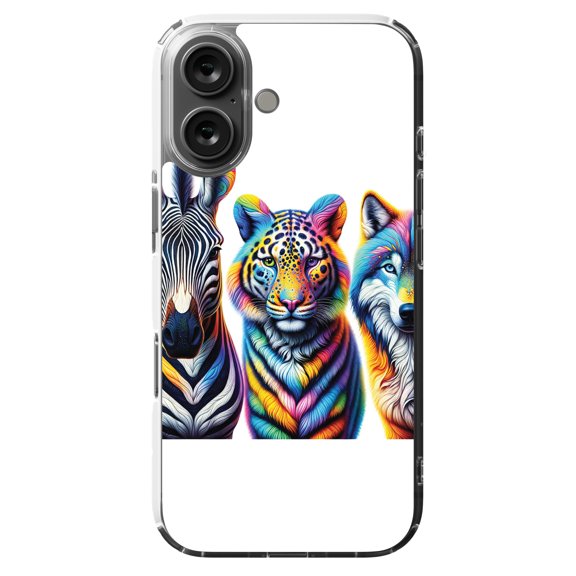 DistinctInk MagSafe Clear Case for Apple iPhone 16 (6.1" Screen) - Prismatic Wilderness Art Collection - Raised Bezel Screen Guard