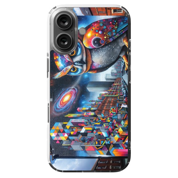 DistinctInk MagSafe Clear Case for Apple iPhone 16 (6.1" Screen) - Spectrum of Dreams: Vibrant Street Art Masterpiece - Lightweight Grip