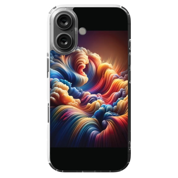 DistinctInk MagSafe Clear Case for Apple iPhone 16 (6.1" Screen) - Surreal Colors Digital Art Escape - Slim Profile Design