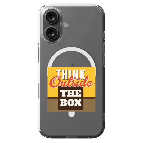 DistinctInk Hybrid Case for iPhone 16 - Slim, Durable, Compatible with MagSafe Charging - Think Outside The Box'