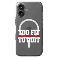 thumbnail image 1 of DistinctInk MagSafe Clear Case for Apple iPhone 16 (6.1" Screen) - Too Fit to Quit - Tempered Glass Back, 1 of 3