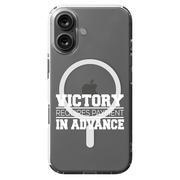 DistinctInk MagSafe Clear Case for Apple iPhone 16 (6.1" Screen) - Victor Requires Payment in Advance - Lightweight Grip