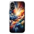 thumbnail image 1 of DistinctInk MagSafe Clear Case for Apple iPhone 16 (6.1" Screen) - Vivid Infinity Abstract Print - Shockproof Protection, 1 of 3