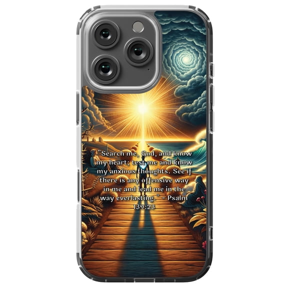 DistinctInk MagSafe Clear Case for Apple iPhone 16 Pro (6.3" Screen) - A Prayer for Self-Reflection and Guidance - Slim Profile Design
