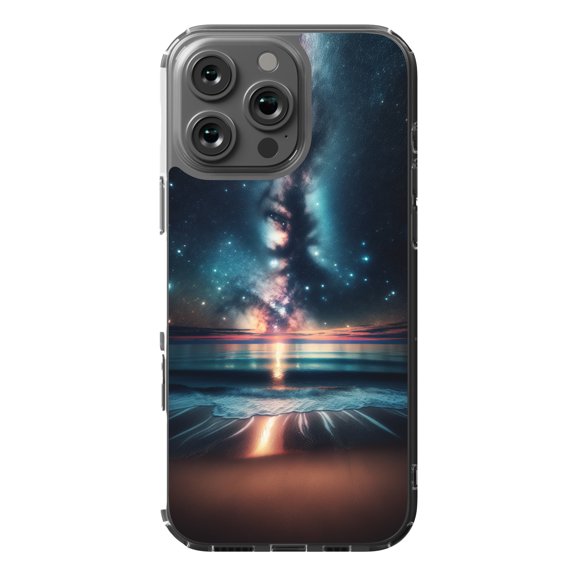 DistinctInk MagSafe Clear Case for Apple iPhone 16 Pro Max (6.9" Screen) - Awe-Inspiring Starry Night: Capturing Celestial Beauty - Wireless Charging Compatible