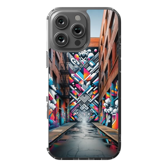 DistinctInk Hybrid Case for iPhone 16 Pro MAX - Slim, Durable, Compatible with MagSafe Charging - Colorful Urban Revival: Transforming Graffiti Into Vibrant Street Art