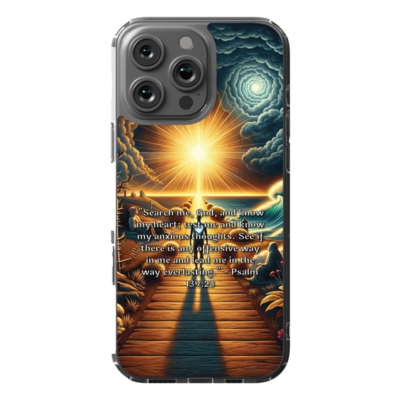 DistinctInk MagSafe Clear Case for Apple iPhone 16 Pro Max (6.9" Screen) - A Prayer for Self-Reflection and Guidance - Slim Profile Design
