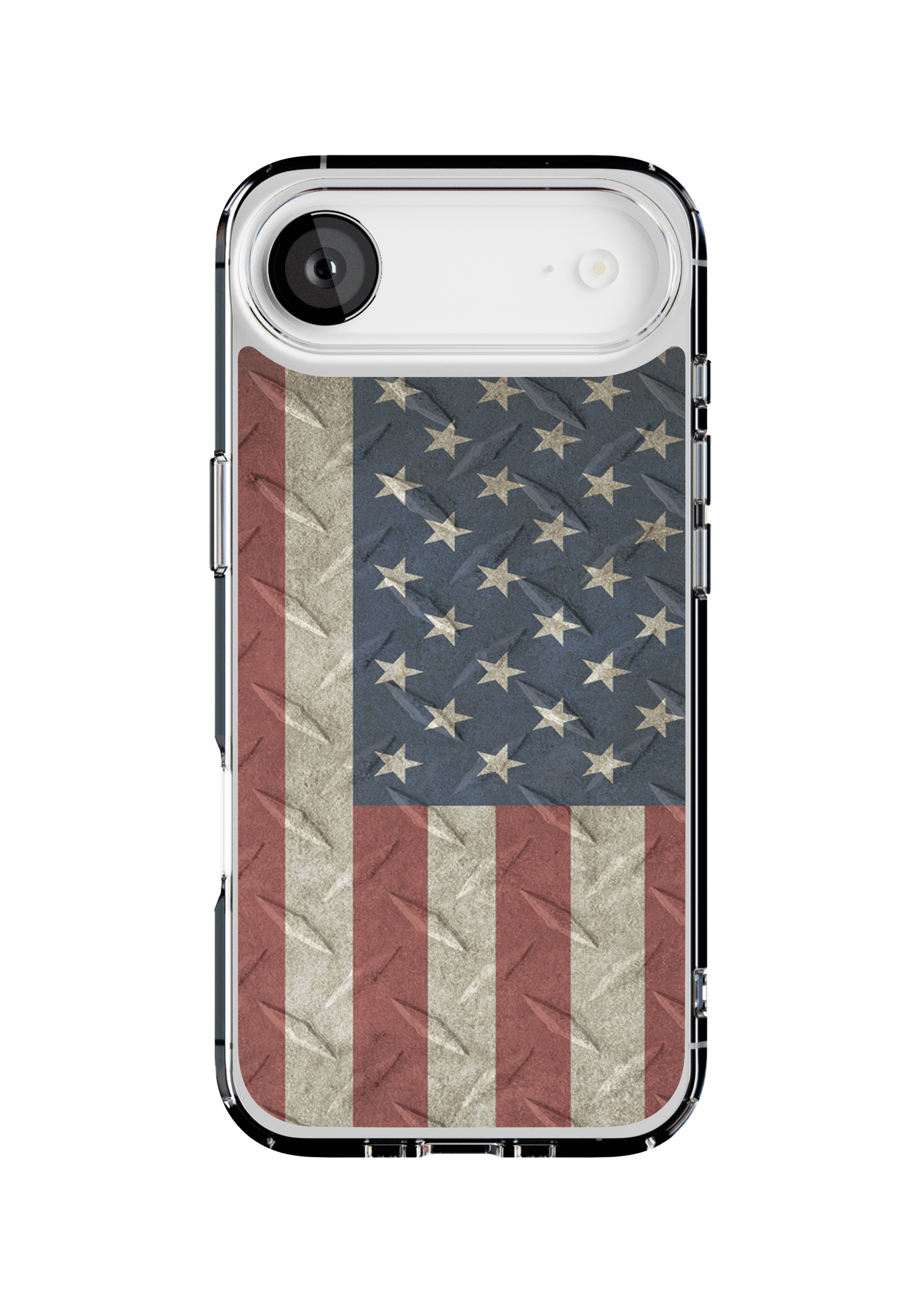 DistinctInk MagSafe Clear Case for Apple iPhone 17 Pro Max (6.9" Screen) - US  Flag on Diamond Plate Steel Image - Shockproof Protection - Walmart.com
