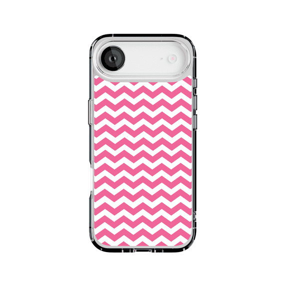 DistinctInk MagSafe Clear Case for Apple iPhone 17 Air (6.6" Screen) - Chevron Stripes Pattern - Lightweight Grip