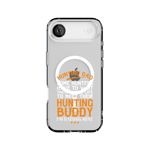 DistinctInk MagSafe Clear Case for Apple iPhone 17 Air (6.6" Screen) - Raising My Hunting Buddy - Raised Bezel Screen Guard