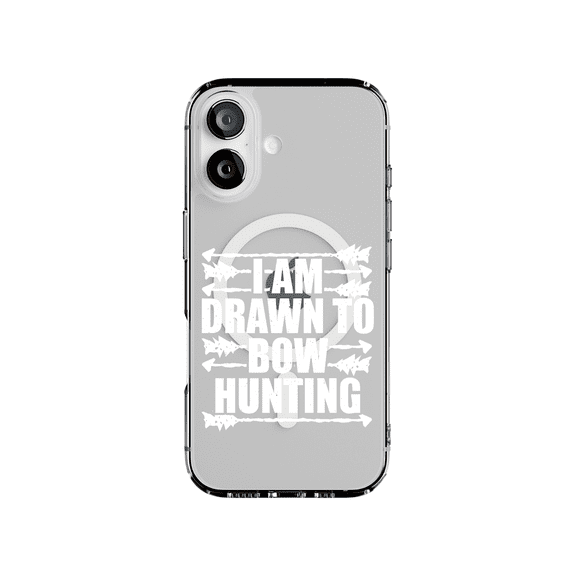 DistinctInk MagSafe Clear Case for Apple iPhone 17 (6.3" Screen) - I Am Drawn to Bow Hunting - Slim Profile Design