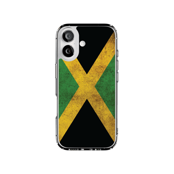 DistinctInk MagSafe Clear Case for Apple iPhone 17 (6.3" Screen) - Show Your Love of Jamaica - Shockproof Protection