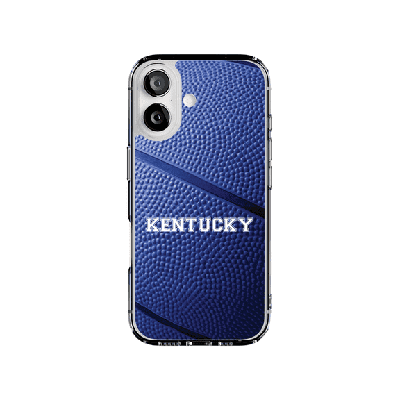DistinctInk MagSafe Clear Case for Apple iPhone 17 (6.3" Screen) - Kentucky Blue Basketball Design - Shockproof Protection