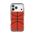 thumbnail image 1 of DistinctInk Hybrid Clear Case Compatible with MagSafe for iPhone 17 Pro Max- Basketball Texture and Lines Design, 1 of 1