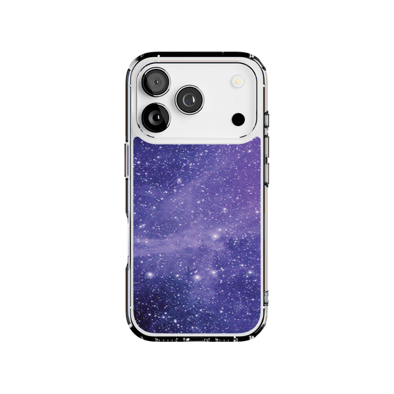 DistinctInk MagSafe Clear Case for Apple iPhone 17 Pro (6.3" Screen) - Show Your Love of Astronomy - Tempered Glass Back