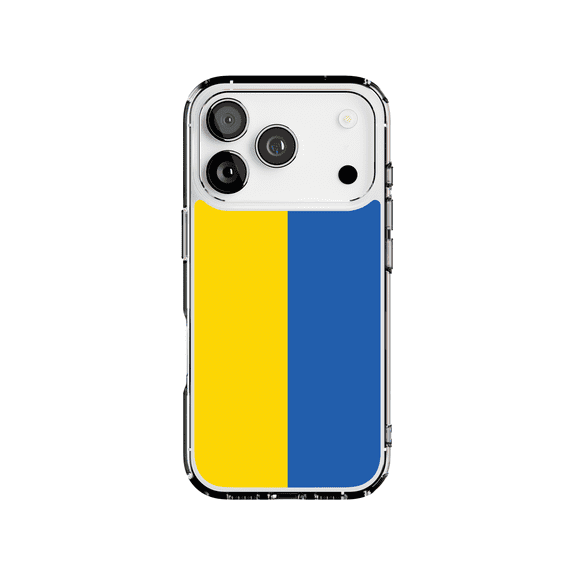 DistinctInk MagSafe Clear Case for Apple iPhone 17 Pro (6.3" Screen) - Ukraine Flag - Lightweight Grip