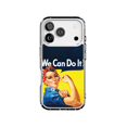 thumbnail image 1 of DistinctInk Hybrid Clear Case Compatible with MagSafe for iPhone 17 Pro- We Can Do It Feminist Empowerment, 1 of 1