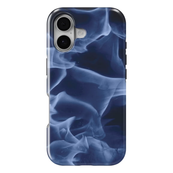 DistinctInk MagSafe Tough Case for iPhone 17 (6.1") - Blue Black Flame Fire - Shockproof Drop Protection MagSafe Compatible Cover