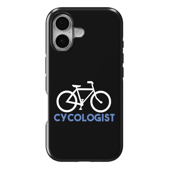 DistinctInk MagSafe Tough Case for iPhone 17 (6.1") - Cycologist Bicycle Cycling - Shockproof Drop Protection MagSafe Compatible Cover