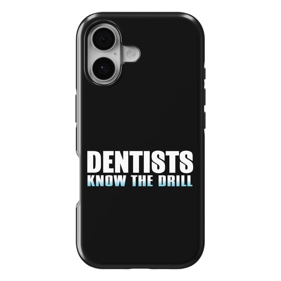 DistinctInk MagSafe Tough Case for iPhone 17 (6.1") - Dentists Know The Drill - Shockproof Drop Protection MagSafe Compatible Cover