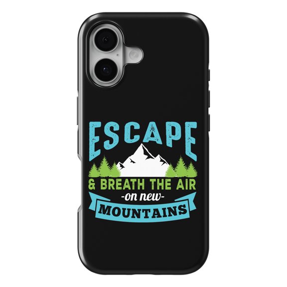 DistinctInk MagSafe Tough Case for iPhone 17 (6.1") - Escape Breathe Air On Mountains - Shockproof Drop Protection MagSafe Compatible Cover