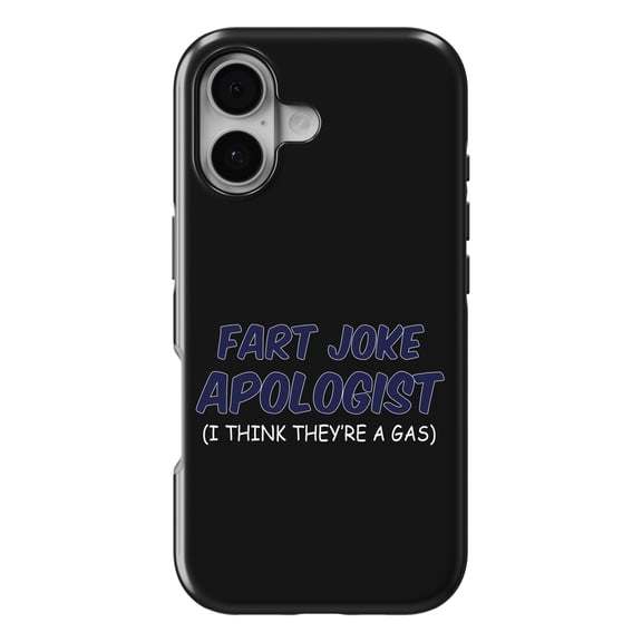 DistinctInk MagSafe Tough Case for iPhone 17 (6.1") - Fart Joke Apologist I Think They're a Gas - Shockproof Drop Protection MagSafe Compatible Cover