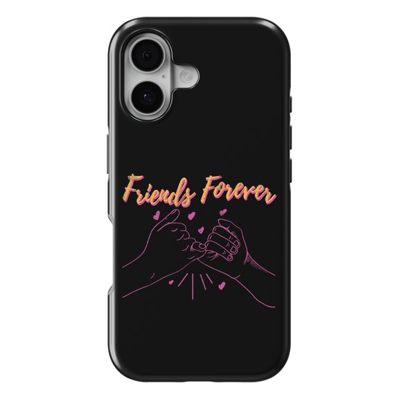 DistinctInk MagSafe Tough Case for iPhone 17 (6.1") - Friends Forever - Shockproof Drop Protection MagSafe Compatible Cover