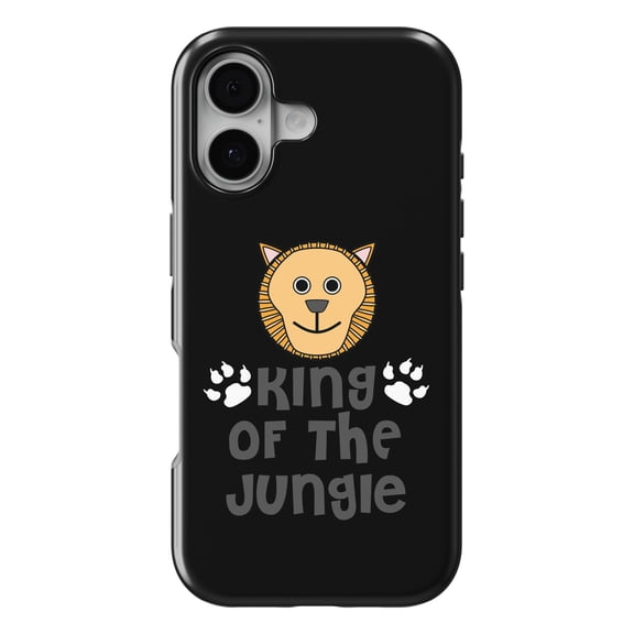 DistinctInk MagSafe Tough Case for iPhone 17 (6.1") - King of The Jungle - Lion - Shockproof Drop Protection MagSafe Compatible Cover