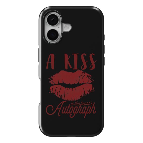 DistinctInk MagSafe Tough Case for iPhone 17 (6.1") - Kiss Heart's Autograph - Shockproof Drop Protection MagSafe Compatible Cover